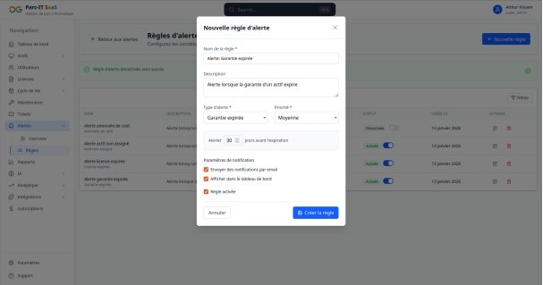 Alertes et Notifications